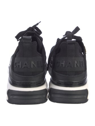 Chanel Interlocking CC Logo Suede Sneakers