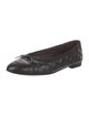 Chanel Interlocking CC Logo Leather Ballet Flats