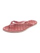 Chanel Interlocking CC Logo Leather Flip Flops