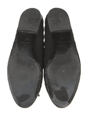 Chanel Interlocking CC Logo Jersey Ballet Flats