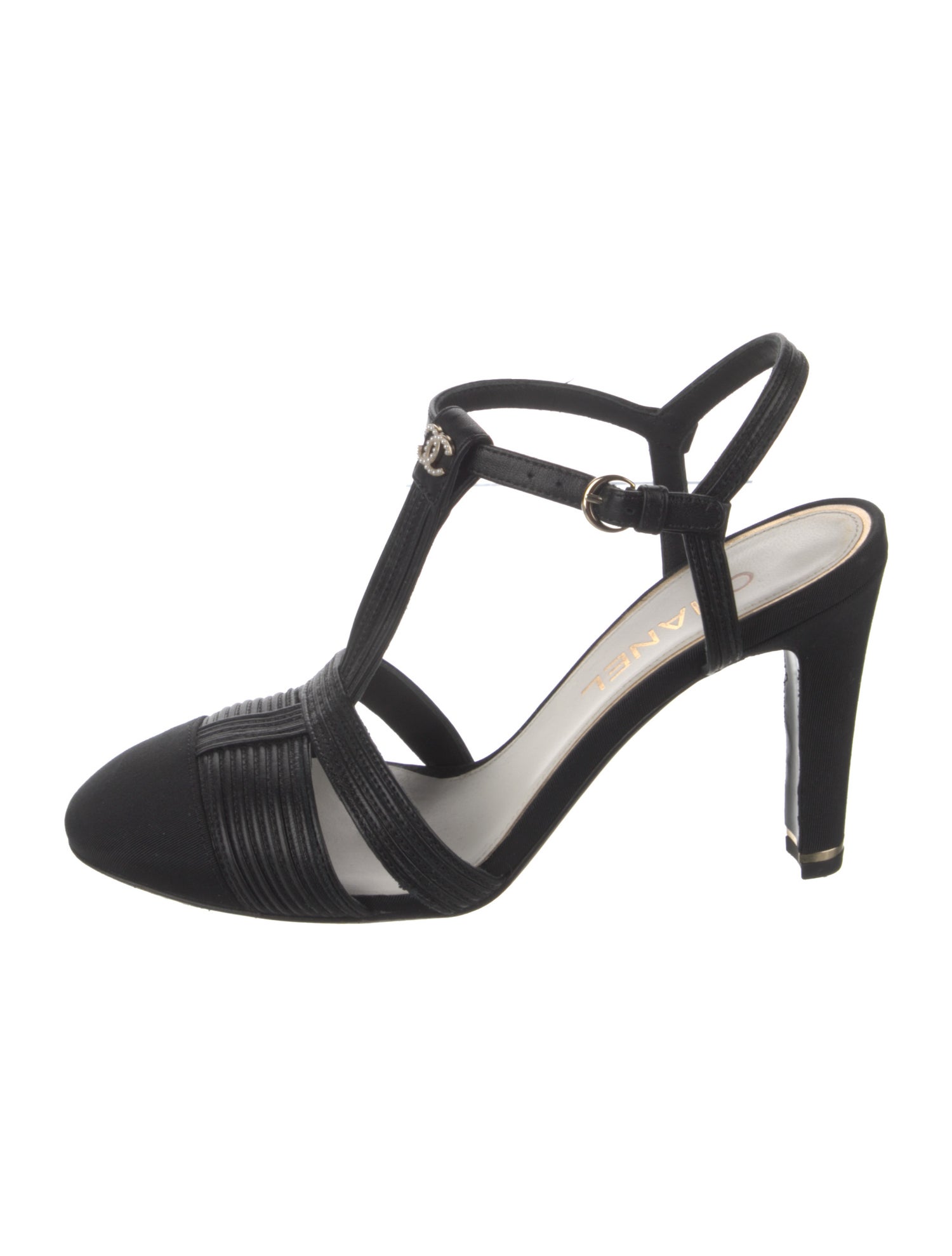 Chanel 2023 Interlocking CC Logo T-Strap Pumps