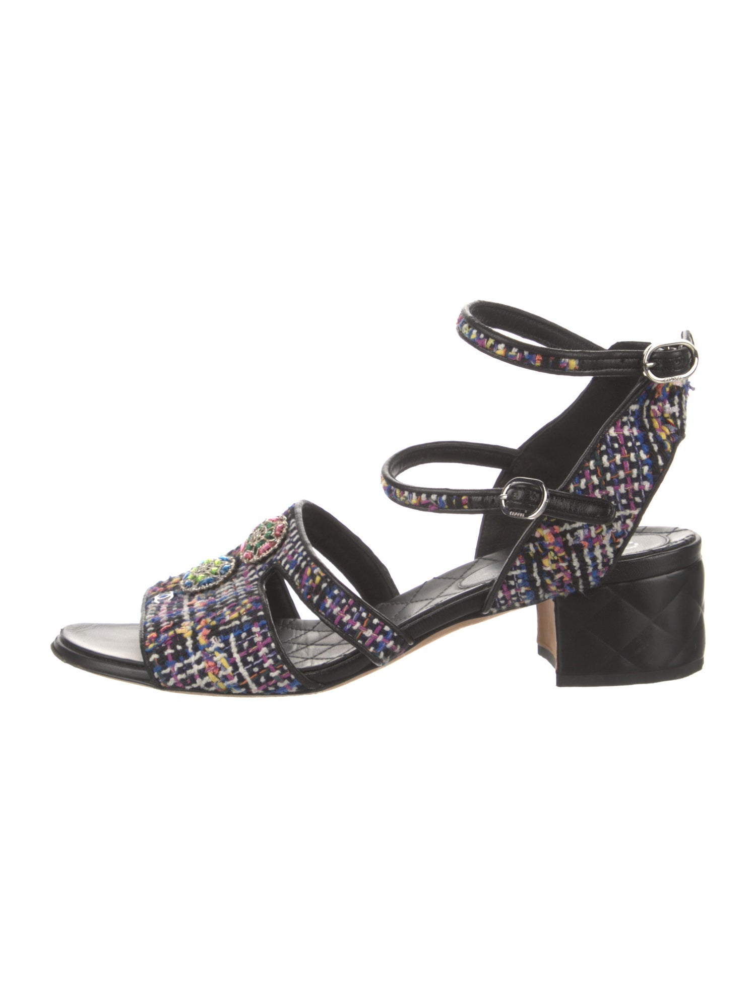 Chanel 2017 Interlocking CC Logo Sandals