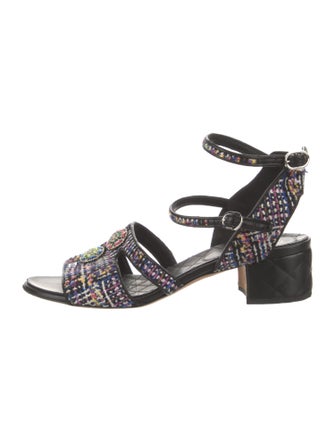 Chanel 2017 Interlocking CC Logo Sandals