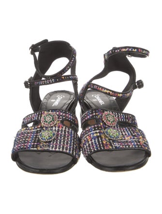 Chanel 2017 Interlocking CC Logo Sandals