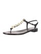 Chanel 2017 Interlocking CC Logo T-Strap Sandals
