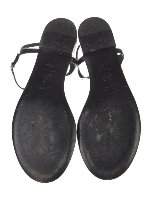 Chanel 2017 Interlocking CC Logo T-Strap Sandals