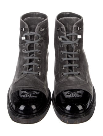 Chanel 2019 Interlocking CC Logo Combat Boots