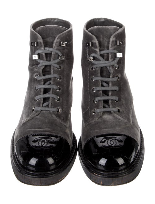 Chanel 2019 Interlocking CC Logo Combat Boots