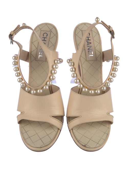 Chanel 2014 Interlocking CC Logo Slingback Sandals