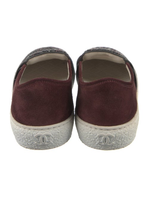 Chanel Tweed Pattern Suede Sneakers