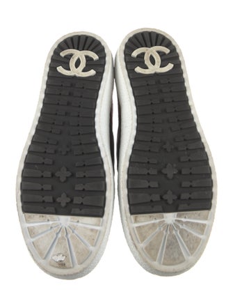 Chanel Tweed Pattern Suede Sneakers