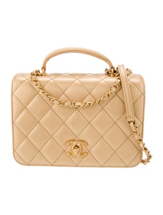 Chanel 2023 Quilted Top Handle Bag