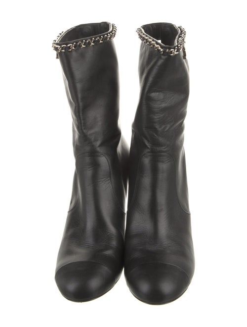 Chanel Interlocking CC Logo Leather Boots