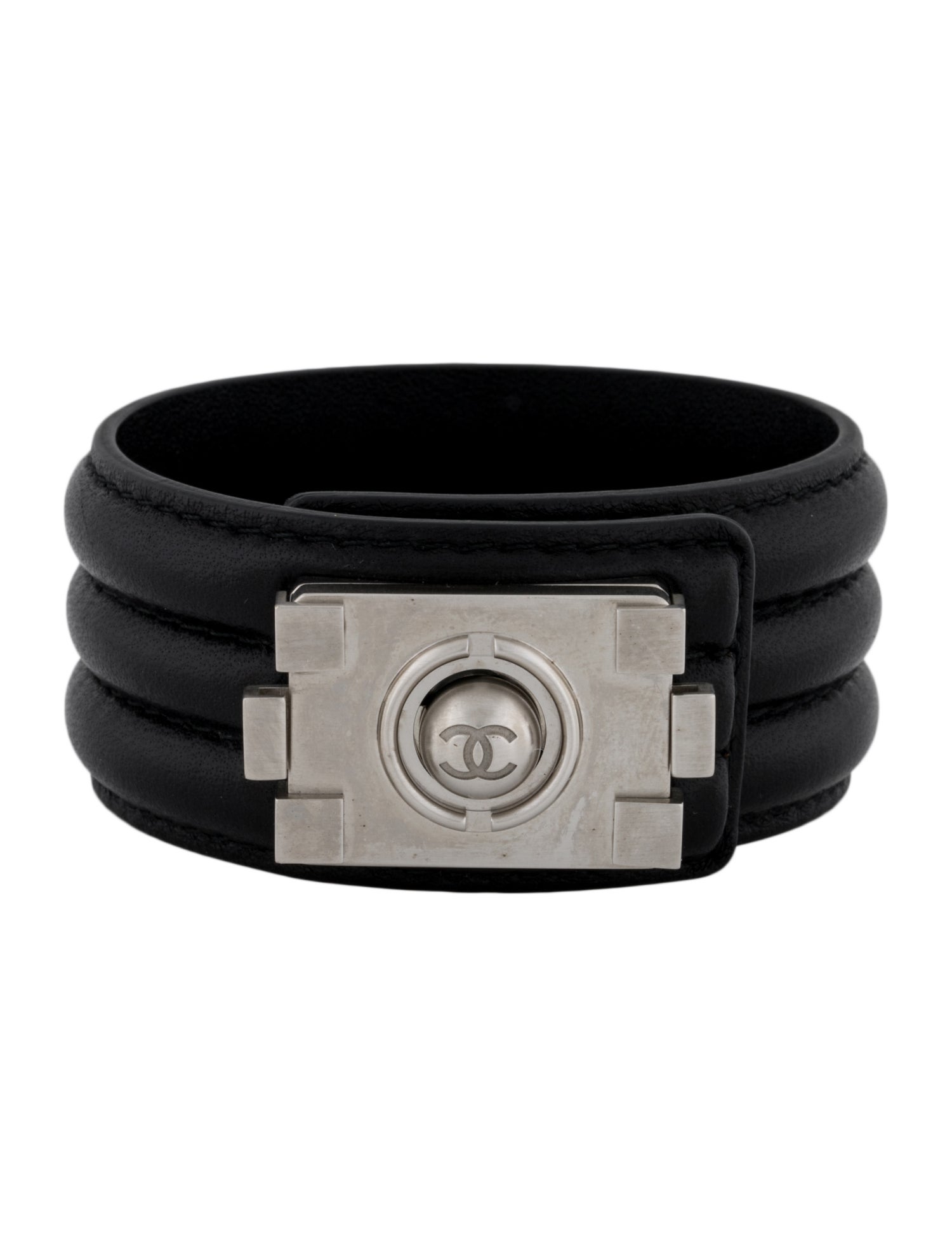 Chanel Leather CC Boy Wrap Bracelet