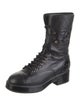 Chanel 2022 Interlocking CC Logo Combat Boots