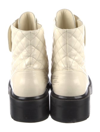 Chanel 2021 Interlocking CC Logo Combat Boots
