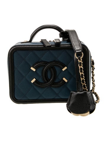 Chanel Crossbody Bags Small Filigree Vanity Case
