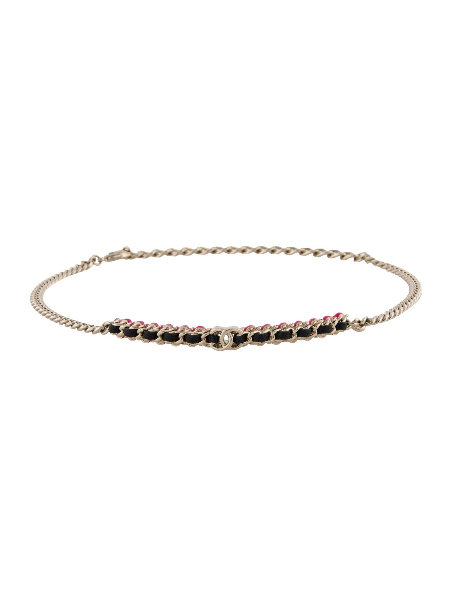 Chanel 2023 Resin & Leather CC Choker Necklace
