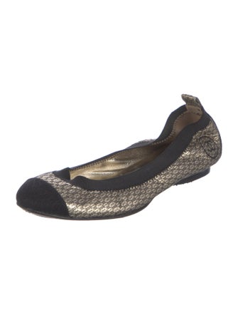 Chanel Interlocking CC Logo Ballet Flats