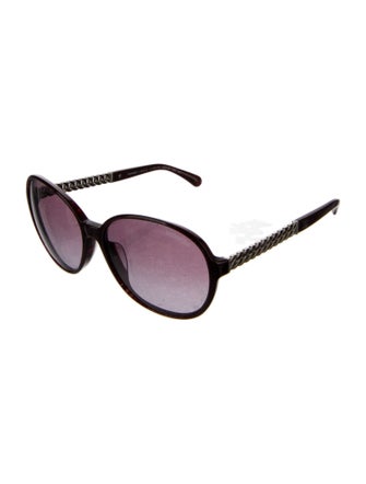 Chanel Interlocking CC Logo Round Sunglasses