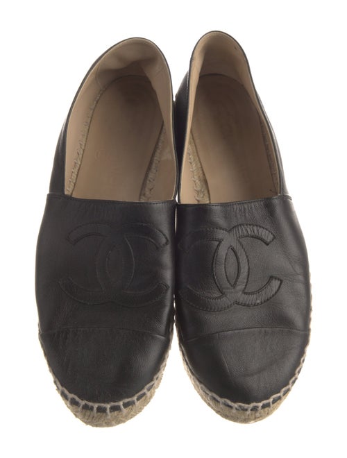 Chanel Interlocking CC Logo Lambskin Espadrilles