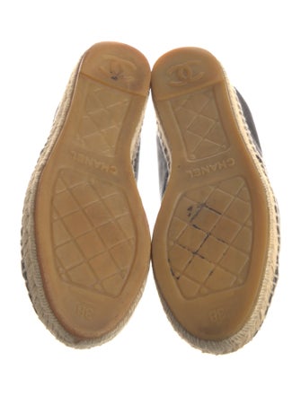 Chanel Interlocking CC Logo Lambskin Espadrilles