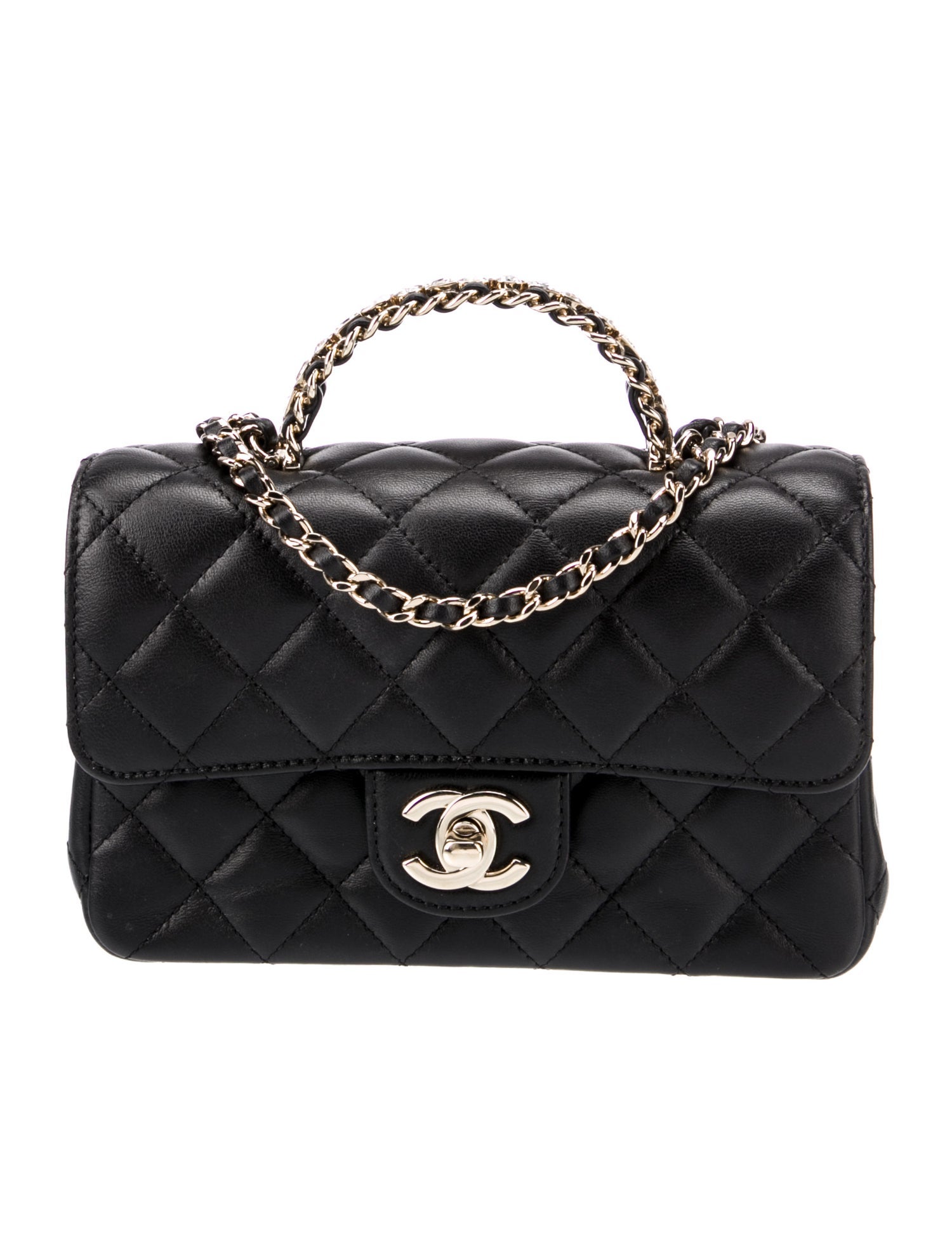 Chanel 2023 Rectangular Mini Crystal Top Handle Flap Bag