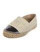 Chanel Interlocking CC Logo Leather Espadrilles