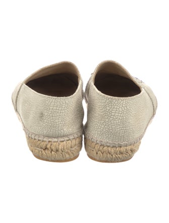 Chanel Interlocking CC Logo Leather Espadrilles