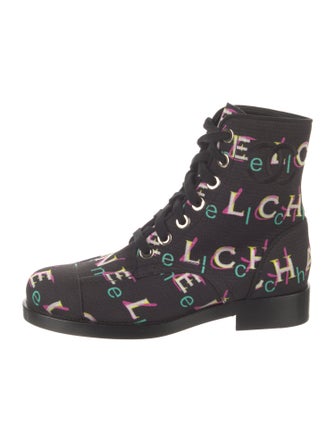 Chanel 2019 Interlocking CC Logo Combat Boots