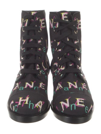 Chanel 2019 Interlocking CC Logo Combat Boots