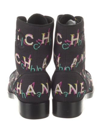 Chanel 2019 Interlocking CC Logo Combat Boots