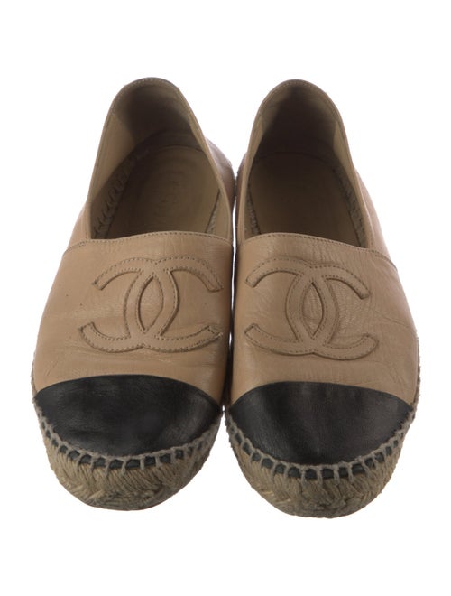 Chanel Interlocking CC Logo Lambskin Espadrilles
