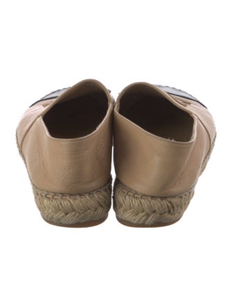 Chanel Interlocking CC Logo Lambskin Espadrilles