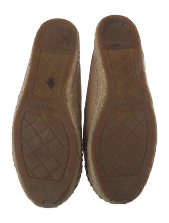 Chanel Interlocking CC Logo Lambskin Espadrilles