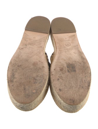 Chanel Interlocking CC Logo Suede Mules