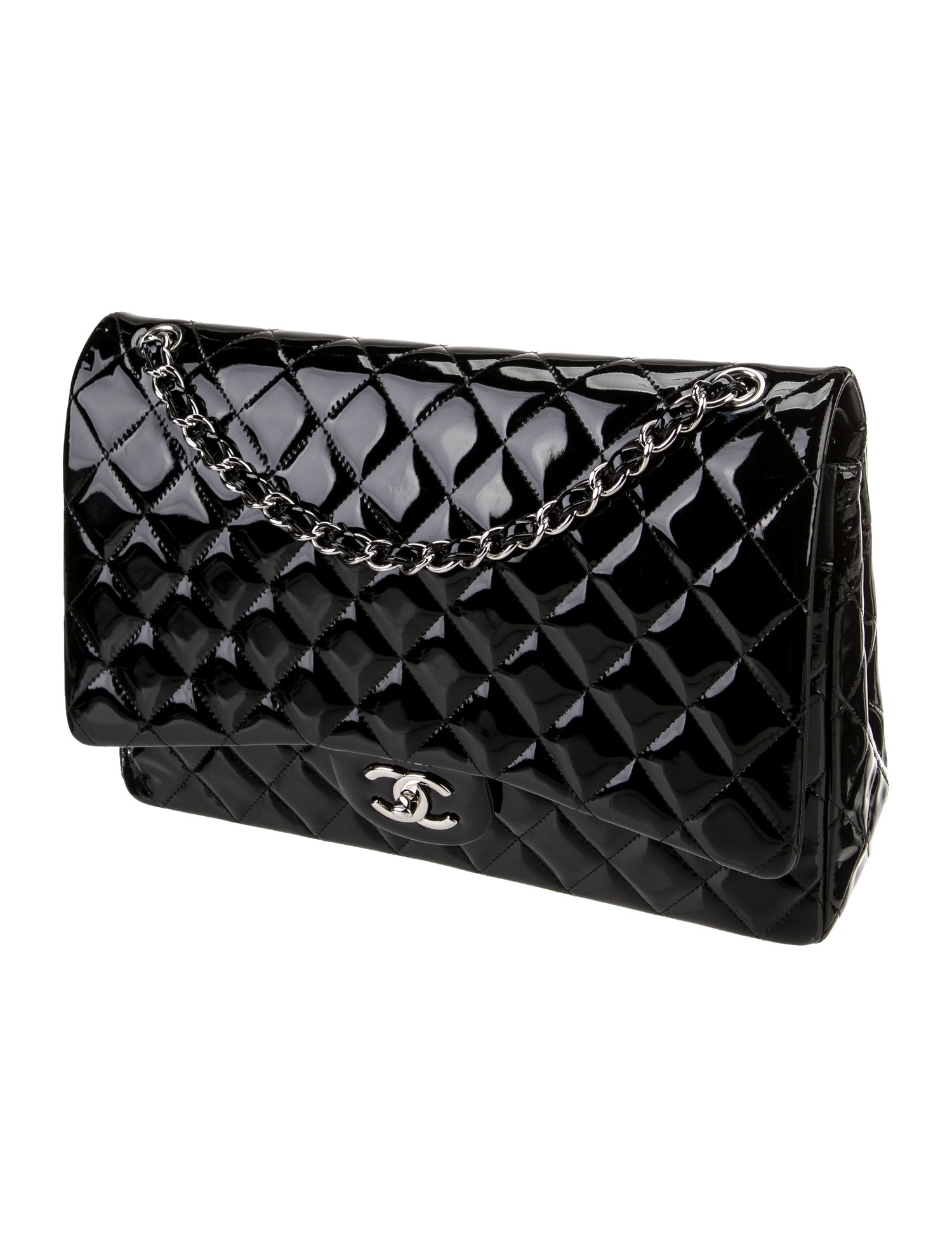 Chanel Classic Patent Maxi Double Flap Bag