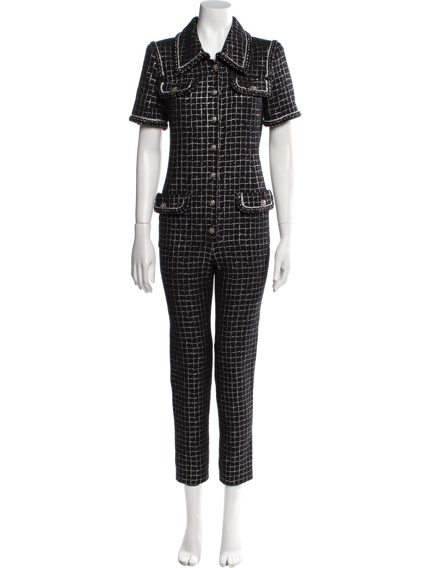 Chanel 2020 Plaid Print Jumpsuit