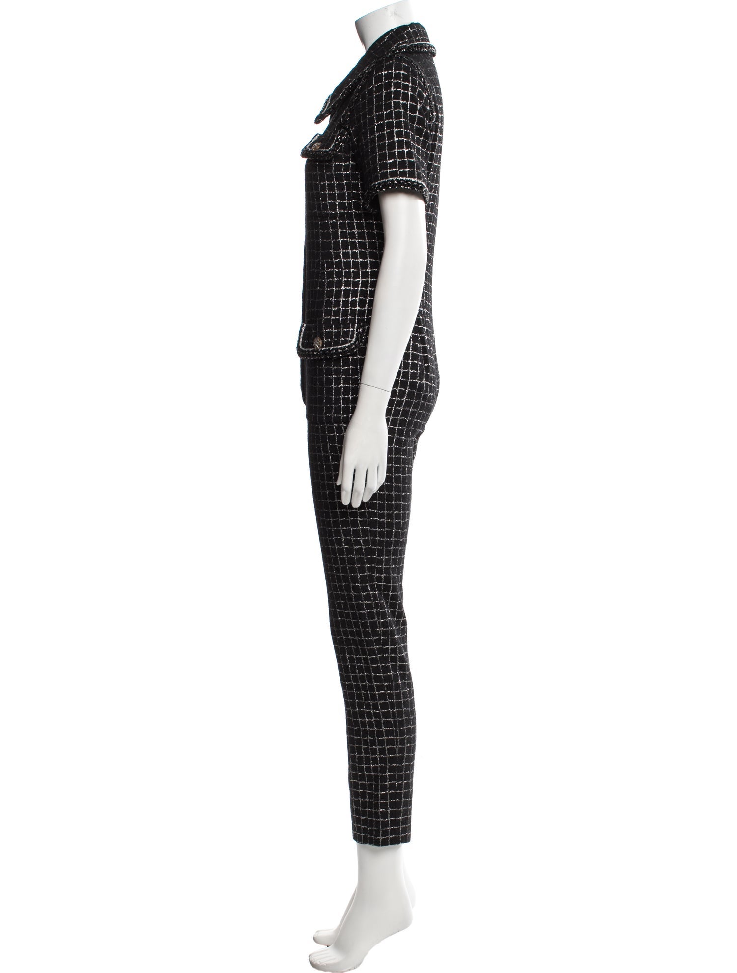 Chanel 2020 Plaid Print Jumpsuit