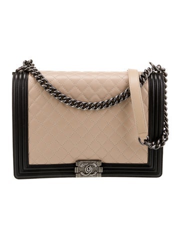 Chanel Shoulder Bags XL Bicolor Boy Bag