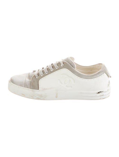 Chanel Interlocking CC Logo Velvet Sneakers