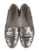 Chanel Interlocking CC Logo Sequins Loafers