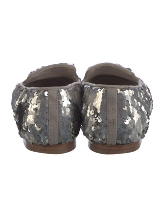 Chanel Interlocking CC Logo Sequins Loafers