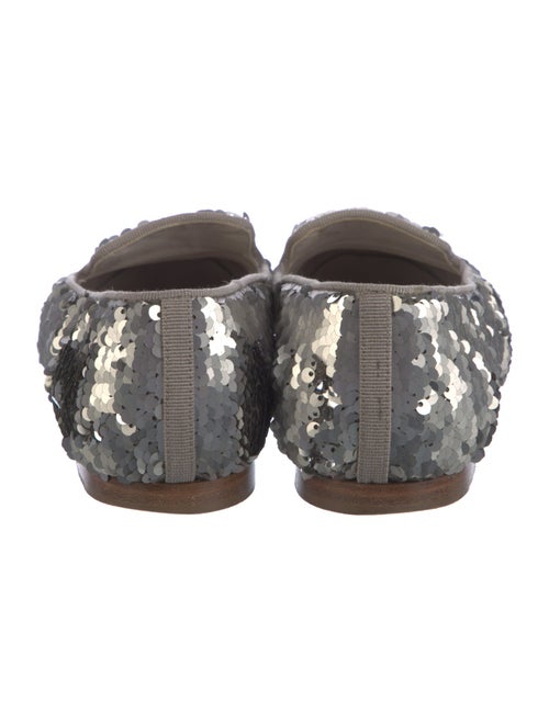 Chanel Interlocking CC Logo Sequins Loafers