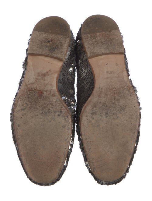 Chanel Interlocking CC Logo Sequins Loafers