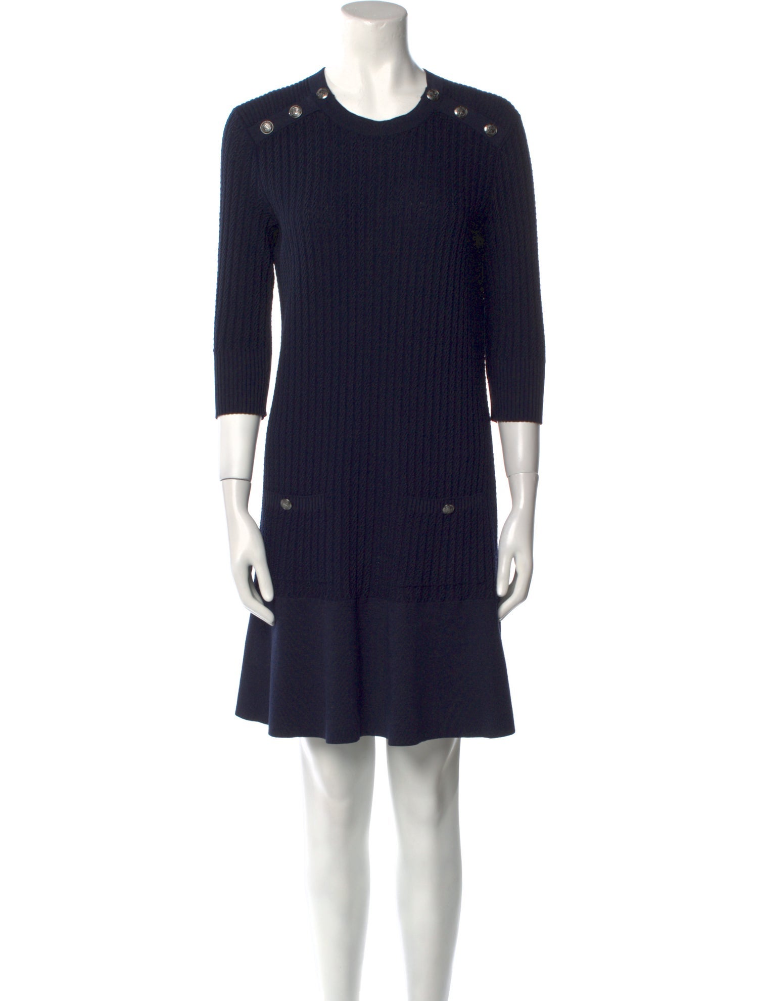 ヴァレンティノ Valentino Virgin Wool Mini Dress VALENTINO GARAVANI Appliquéd virgin wool and silk-blend mini