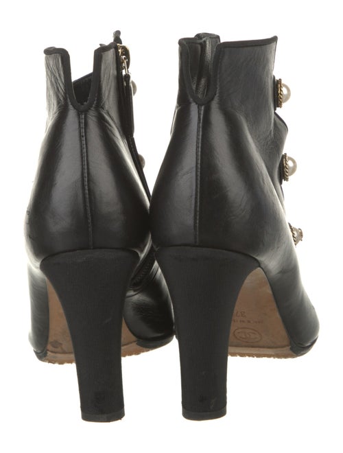 Chanel Interlocking CC Logo Leather Lace-Up Boots