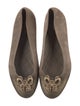 Chanel Interlocking CC Logo Suede Flats