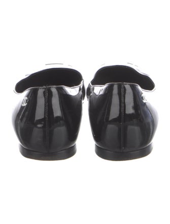 Chanel Interlocking CC Logo Patent Leather Flats