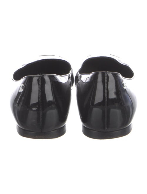 Chanel Interlocking CC Logo Patent Leather Flats